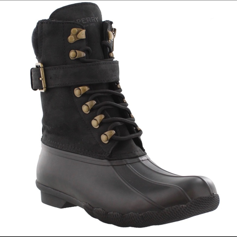 Sperry Shearwater Black Rainboots 8.5